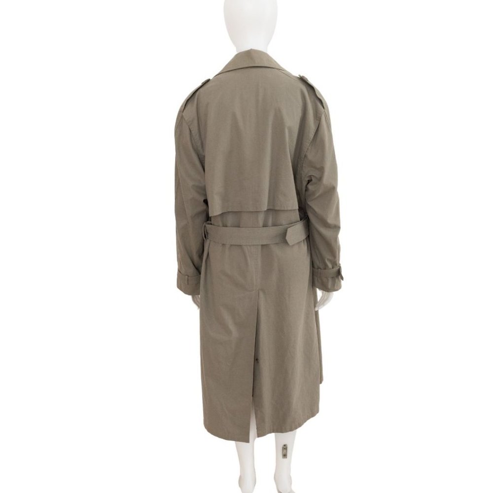 London Fog Vintage Unisex Beige Long Trench Coat Size L 102R - Picture 3 of 5